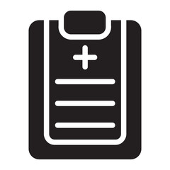 Fototapeta premium medical report glyph icon