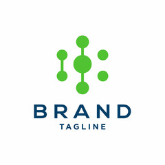 Digital tech - vector business logo template concept illustration