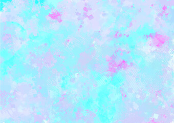 幻想的な水色の水彩テクスチャ背景
