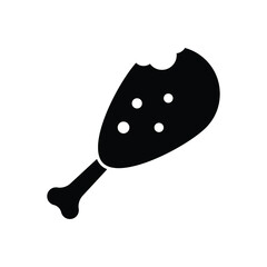 Chicken leg icon design isolated on white background