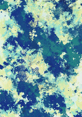 幻想的な水色の水彩テクスチャ背景
