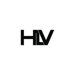 hlv letter original monogram logo design