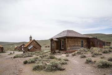 Old Mining Ghost Town In Bodie State Historic Park, California. A Popular Tourist Destination Near Bridgeport.