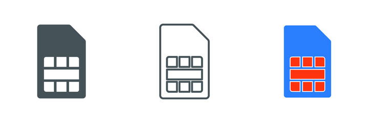 simcard icon vector. sim card icon vector illustration