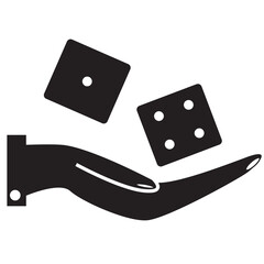 probablicity icon on white background. probable sign. chance symbol. flat style.