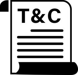 terms & conditions icon on white background. terms sign. terms and conditions symbol. flat style.