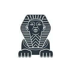 illustration of egypt sphinx, vector art.