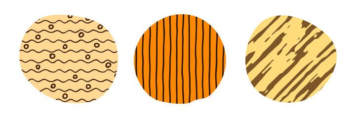 Set of abstract graphic circle elements, vector design