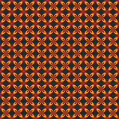 Batik Kawung seamless pattern. For background and textile.