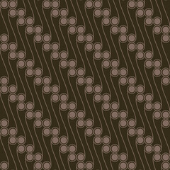 Simple Batik Parang-inspired editable seamless pattern.