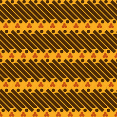 Batik Parang-inspired seamless pattern. Editable vector.