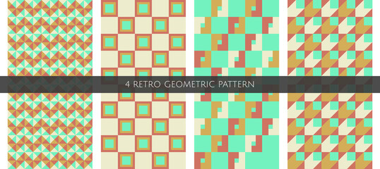 Bundle abstract vector. Seamless art. Retro color pattern. For background and textile.