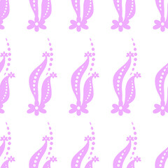 Seamless floral ornament, funny cactus
