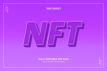 3D NFT Text Effect Template Editable	