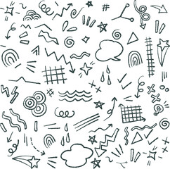 blackboard hand doodle