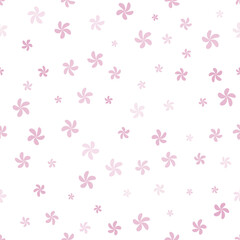 Set of pastel pink floral. Seamless pattern background. For fabric, textile, wrapping paper, poster, banner, card. Vector EPS 8.