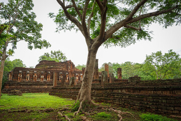 Obraz premium Archaeological and Buddhist sites, historical religious sites, Buddha, temples, ceremonial areas, religious attractions, Buddhist churches, antiques, pagodas, nature and dharma, Buddha statue.