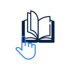 Book download or library icon