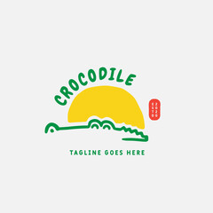 Crocodile logo design vector template and Illustration. Animal logo vector