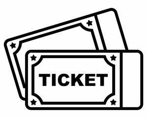 flat icon of entrance ticket to the event. flat vector illustration.