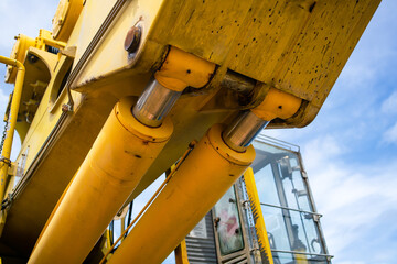 Large crane hydraulic cylinders are used for lifting applications on offshore drilling rigs.