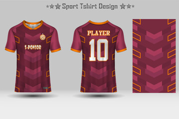 Football jersey mockup abstract geometric pattern sport t-shirt design