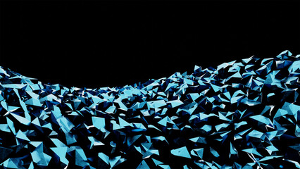 abstract blue crystal illustration