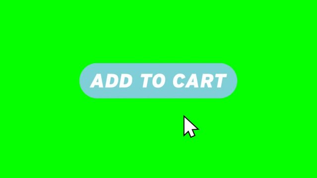 add to cart button animation text and shape on green background