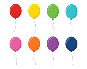 Vector of Balloon in cartoon style. Bunch of balloons for birthday and party symbol