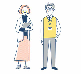 ビジネスパーソン　男女2人