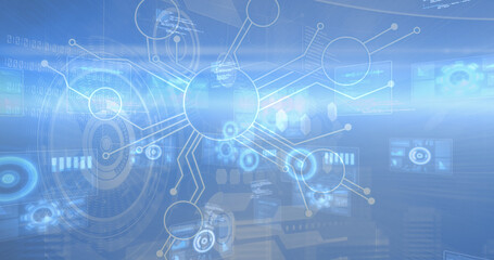 Image of statistics processing over scopes scanning