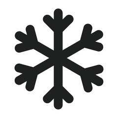 Snowflake Sign with Solid Icon