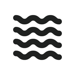 Waves Sign with Solid Icon