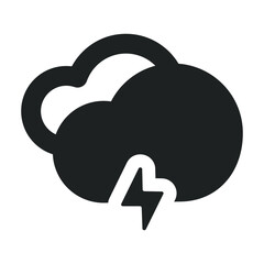 Thunder Cloud with Solid Icon