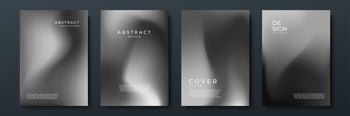 Abstract gradient texture background with dynamic blurred effect. Minimal gradient background with modern black silver for presentation design, flyer, social media cover, web banner, tech poster