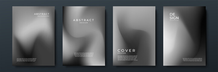 Abstract gradient texture background with dynamic blurred effect. Minimal gradient background with modern black silver for presentation design, flyer, social media cover, web banner, tech poster