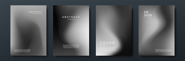 Abstract gradient texture background with dynamic blurred effect. Minimal gradient background with modern black silver for presentation design, flyer, social media cover, web banner, tech poster