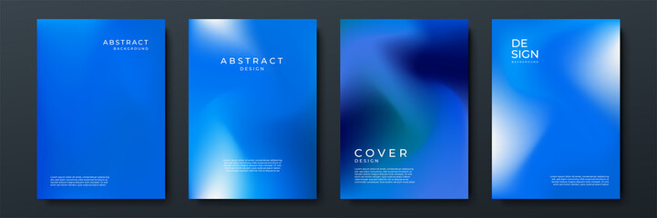Fototapeta premium Abstract gradient texture background with dynamic blurred effect. Minimal gradient background with modern dark blue color for presentation design, flyer, social media cover, web banner, tech poster