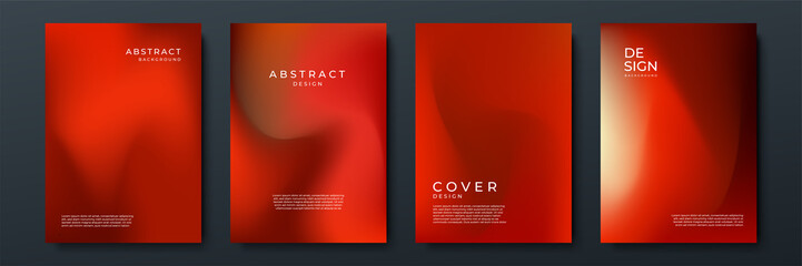Fototapeta premium Abstract gradient texture background with dynamic blurred effect. Minimal gradient background with modern trendy red color for presentation design, flyer, social media cover, web banner, tech poster