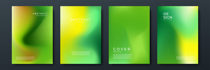 Fototapeta premium Abstract gradient texture background with dynamic blurred effect. Minimal gradient background with modern trendy green color for presentation design, flyer, social media cover, web banner, tech poster