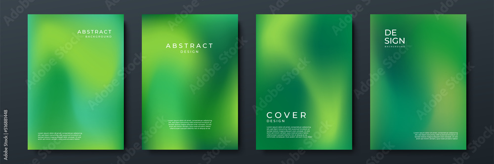 Leinwandbilder blurred green backgrounds set with abstract gradient texture background with dynamic blurred effect.