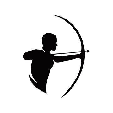 recommend clip art: archer silhouette. man and arrow sign and symbol. hunter vector illustration.