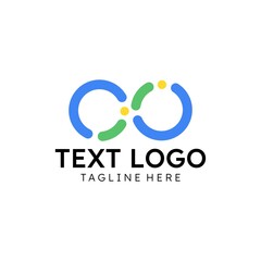 Obraz premium minimalist infinity logo concept with ambigram motive