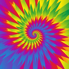 Abstract rainbow swirl background. Tie dye pattern. Vector illustration.