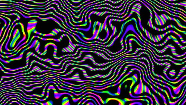 Psychedelic Zebra Waves Pattern Art