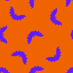 Halloween seamless neon bat silhouette pattern for wrapping paper and clothes print and fabrics and accessories and kids