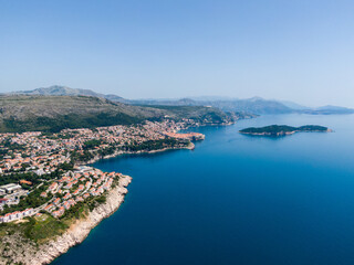 Fototapeta na wymiar Aerial view of Dubrovnik, Croatia