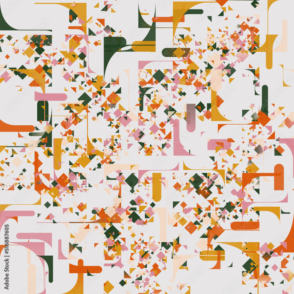 Poster abstract vector pattern graphics made with various geometric shapes and elements