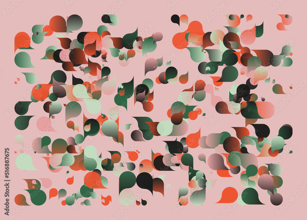 Poster scandi art made with scandinavian inspired graphics using abstract vector geometric shapes