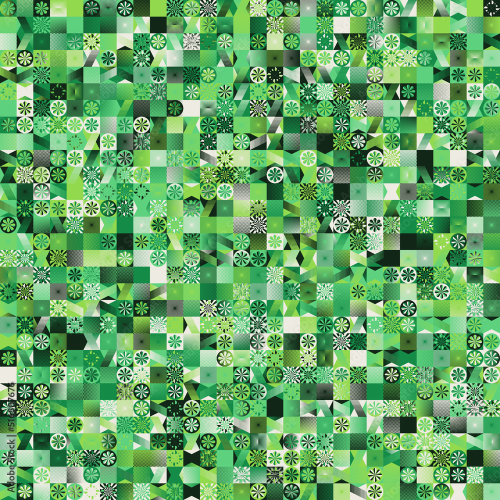 Poster abstract vector pattern graphics made with various geometric shapes and elements
